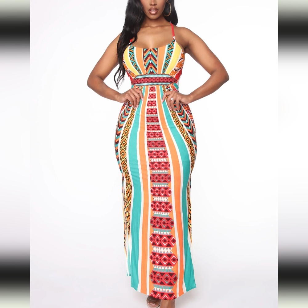 Colorful Maxi Dress - Picture 2 of 5
